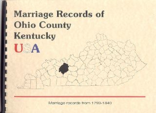KY Ohio County Kentucky Marriage Records Hartford Cross Referenced