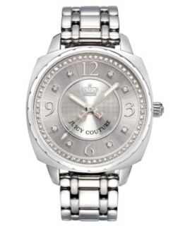 Juicy Couture Watch, Womens Rich Girl Silver Aluminum Bracelet 41mm