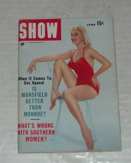 1956 SHOW DIGEST MENS MAGAZINE PIN UPS JAYNE MANSFIELD MARILYN MONROE