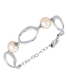 Bracelet, Sterling Silver Organic Man Made Pearl (10/12 mm) Bracelet