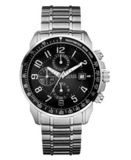 GUESS Watch, Mens Waterpro Chronograph Stainless Steel Bracelet 42mm