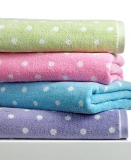 Kassatex Bath Towels, Bambini Dots 13 Square Washcloth