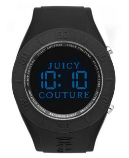 Juicy Couture Watch, Womens Digital Sport Couture Black Rubber Strap