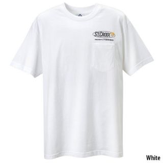 St Croix Fishing Rod Short Sleeve Front Pocket Tee T Shirt Size Large