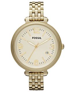 Fossil Watch, Womens Heather Gold Tone Stainless Steel Bracelet 42mm