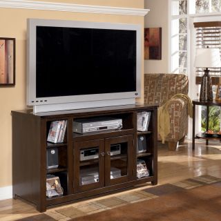 Ashley Marion 50in TV Stand Dark Brown Finish  New