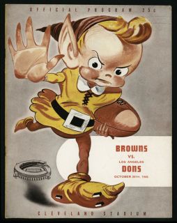 1946 Cleveland Browns vs Los Angeles Dons Program
