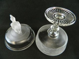 1880s Westward HO Gillinder 12 Covered Compote EAPG Glass L G Wright