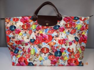 Extra Large Longchamp Mary Katrantzou Travel Bag Multi Color