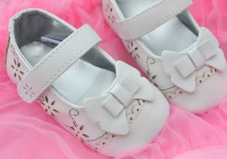 Mary Jane Toddler White Baby Girl Shoes UK Size 2 3 4