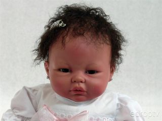 19 Reborn Baby Girl Mary Rose Biracial Baby Sweet Sculpt by Antonio