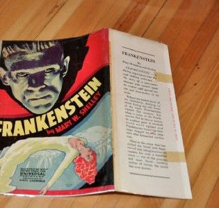 Original Dust Jacket Frankenstein 1st Photoplay Ed Mary Shelley