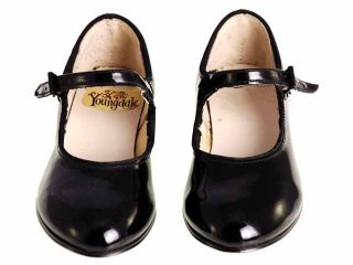 Vintage Girls Shoes Patent Leather Mary Janes 1950s 6 5