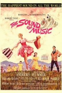 The Sound of Music Movie Poster 27x40 Julie Andrews Christopher