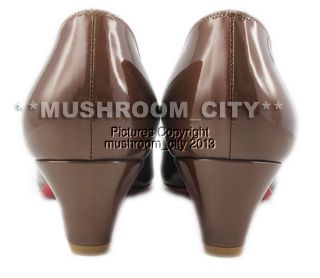 Stunning Christian Louboutin Marron Glace You You Patent Leather Heels