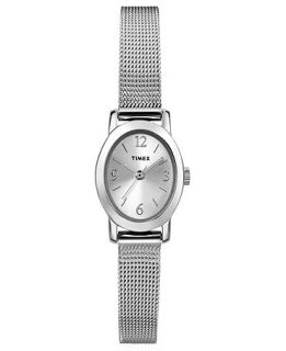 Timex Watch, Womens Silver Tone Mesh Bracelet 18mm T2N743UM   All