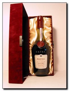 RARE J F Martell Extra Cognac in Velvet Presentation Box 750ml