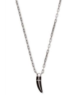 Emporio Armani Necklace, Mens Onyx Stone Stainless Steel Necklace