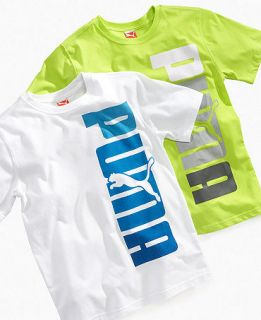 Puma Kids T Shirt, Boys Logo Tee   Kids Boys 8 20