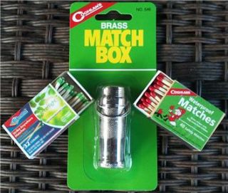 Brass Match Box Waterproof Matches Strike Anywhere Matches Combo