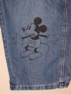 Womens Disney Mickey Mouse Denim Overalls Shorts Shortalls Size L