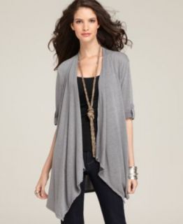 Style&co. Three Quarter Sleeve Draped Cardigan, also available in plus