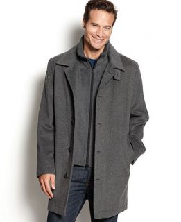 Nautica Coat, Charcoal Overcoat   Mens Coats & Jackets