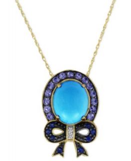 Carlo Viani 14k Gold Necklace, Turquoise (2 1/2 ct. t.w.) and
