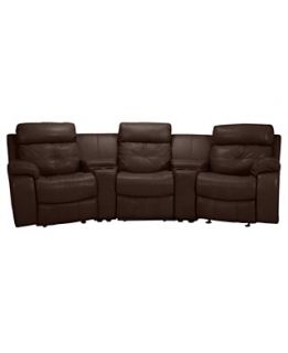 Justin Leather Sectional with Vinyl Sides & Back Living Room Furniture