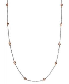 EFFY Collection Diamond Necklace, 18 14k White and Rose Gold Diamond