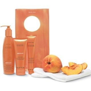 New Mary Kay Satin Hands Pampering Set Peach Full Size