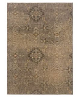 Nourison Round Area Rug, Somerset Collection ST74 Latte Blossom 56