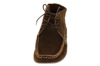 Matt Bernson New Doe Brown Oil Suede Leather Flats Moccasins Shoes 8 5