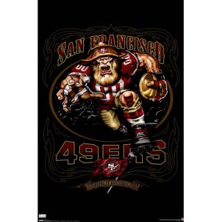 San Francisco 49ers Mascot Poster SF Niners Football