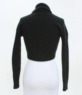 MaxMara Black Rib Knit Trim Bolero Sweater Size Small