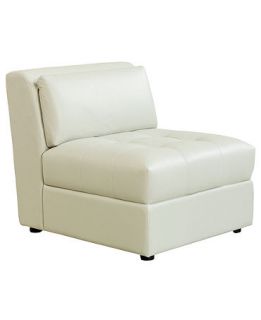 Leather Living Room Chair, Armless 31W x 39D x 31H  