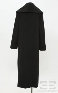 Max Mara Black Wool Full Length Coat Size 12