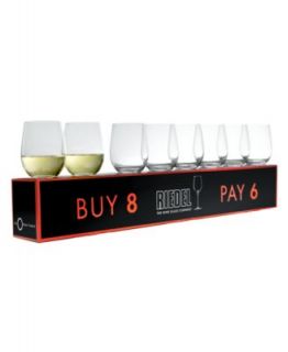 Riedel Wine Glasses, Pay 6 Get 8 O Cabernet & Chardonnay Set