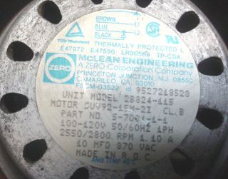 McLean Engineering Large Blower Assembly 2B 824 115