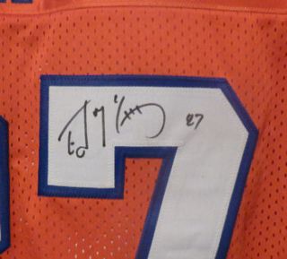 Ed McCaffrey Autographed Denver Broncos Jersey Orange
