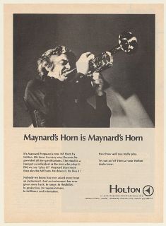 1976 Maynard Ferguson Holton MF Horn Trumpet Photo Print Ad
