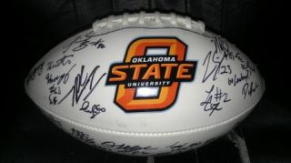 2012 OSU Oklahoma St State Cowboys team signed football  CERTIFICATE