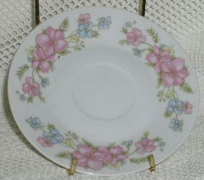 China Imported for McCrory Stores Saucer Pink Blue