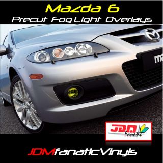 Mazda 6 Precut Yellow Fog Light Overlays Tint Vinyl Wrap foglight hid