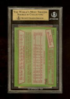 1985 Mark McGwire Topps Rookie RC 401 BGS 10 10 95 95