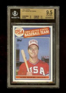 1985 Mark McGwire Topps Rookie RC 401 BGS 10 10 95 95