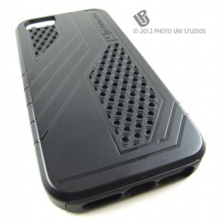 Black Duo Max Impact Hybrid Hard Case Cover Apple iPhone 5 6th Gen