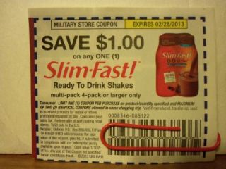 CPNS 15 Slim Fast Shakes Save $1 15 Meal or Snack Bars Save 50