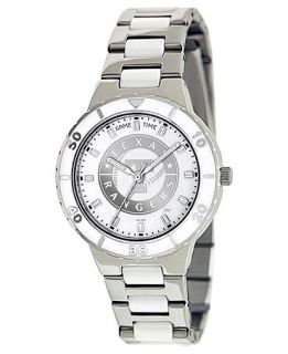 Game Time Watch, Womens Texas Rangers White Ceramic and Stainless
