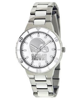 Game Time Watch, Womens Cleveland Browns White Ceramic and Stainless